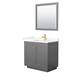 Option Dark Gray, Gold Trim, Giotto Quartz Top