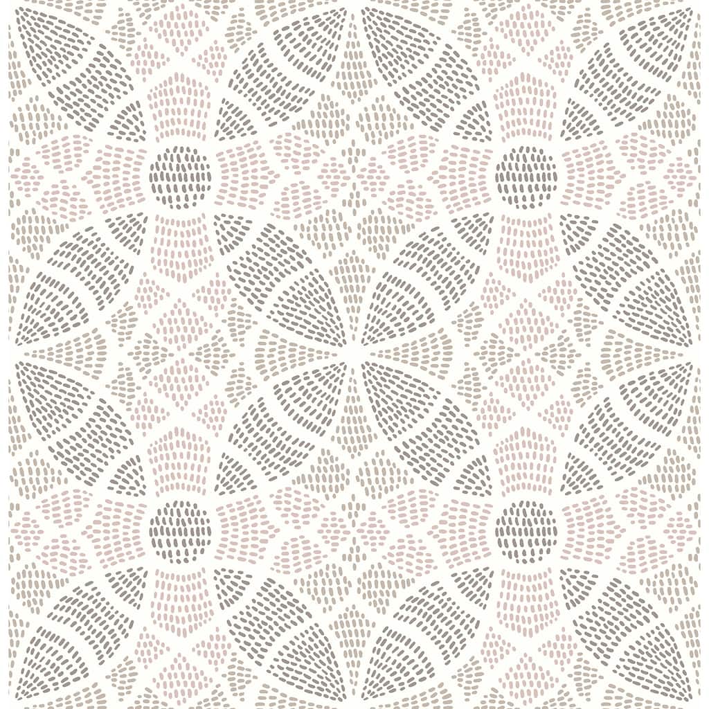 A-Street Prints Zazen Rose Geometric Wallpaper