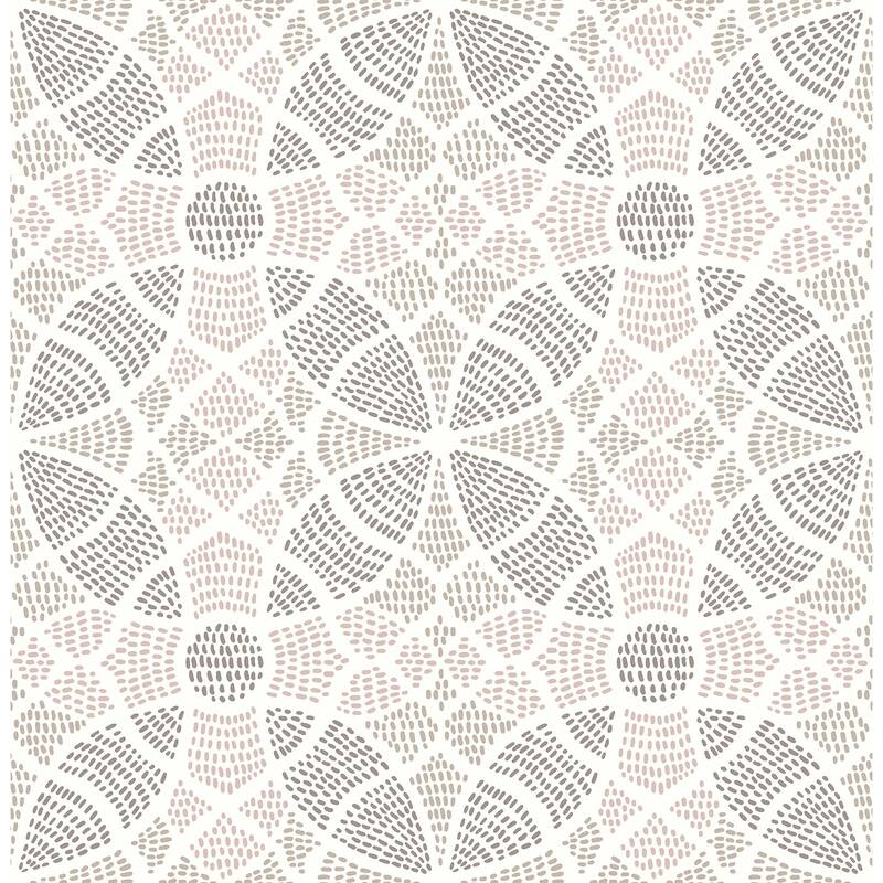 A-Street Prints Zazen Rose Geometric Wallpaper