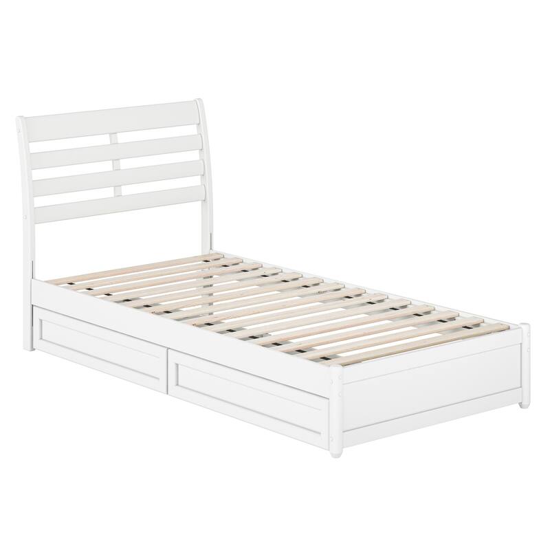 Emelie Platform Bed with Panel Footboard and Storage Drawers