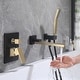 preview thumbnail 38 of 45, Solid Brass Wall Mounted Roman Tub Faucet with Swivel Tub Spout and Rough-in Valve