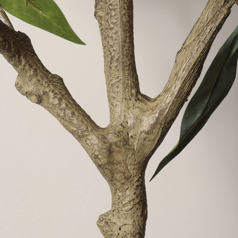 5FT Artificial Eucalyptus Tree in Black Pot - Lifelike Indoor Faux Plant for Home & Office