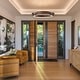 preview thumbnail 3 of 26, Modern 24" Walnut LED Wood Chandelier Ring Chandelier for Living Room Foyer