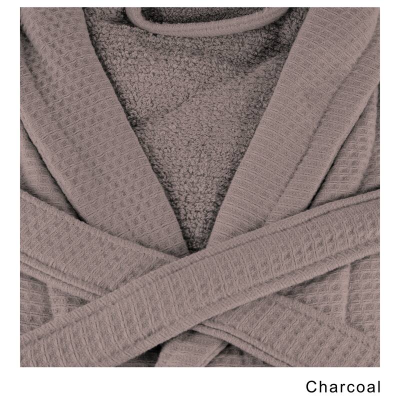 Superior Cotton Waffle Weave Spa Bath Robe