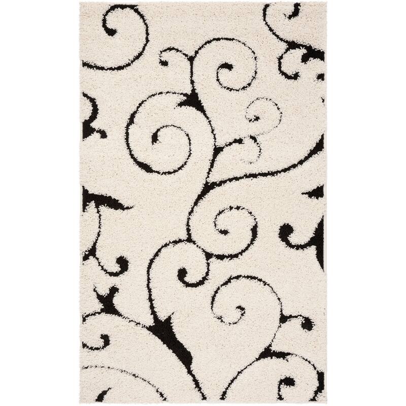 SAFAVIEH Florida Shag Shahin Scroll 1.2-inch Thick Textured Rug