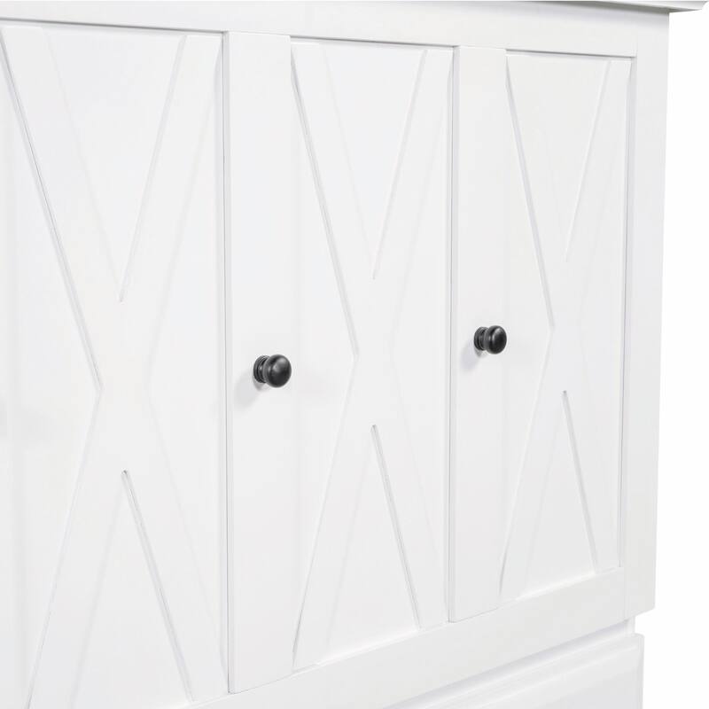 Solid Pine Murphy Bed Chest - Cube Cabinet Bed with Charging Station and Large Storage Drawer