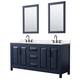 Option Dark Blue, Black Trim, White Quartz Top