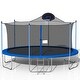preview thumbnail 2 of 9, Trampoline Kids and Adults Outdoor Jumbo Round 16 Ft Trampoline with Enclosure