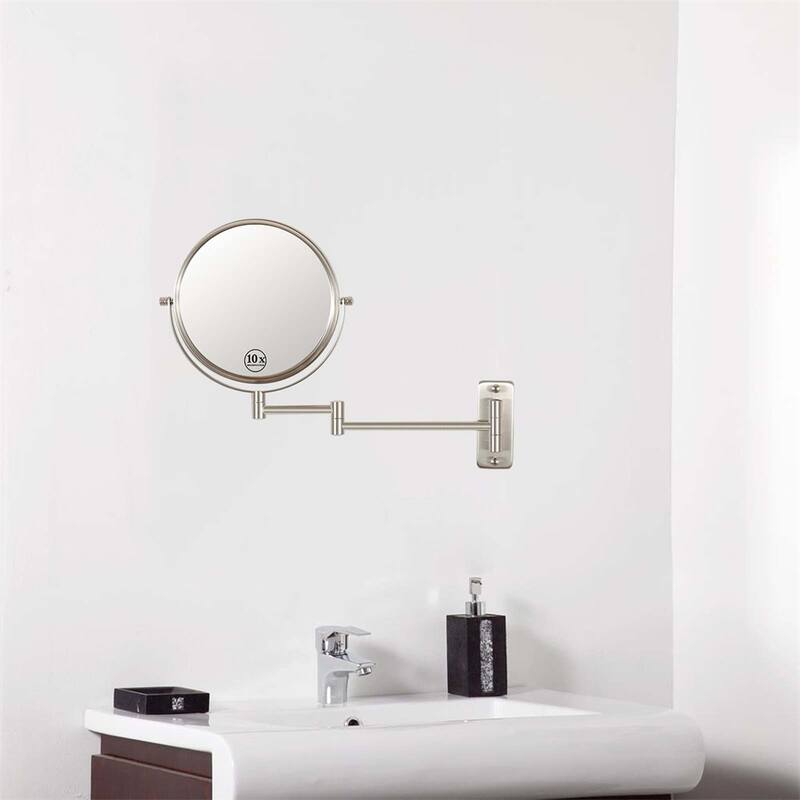 10x/1x Wall Mounted Magnifying Mirror Double-Side Mirrors for Wall