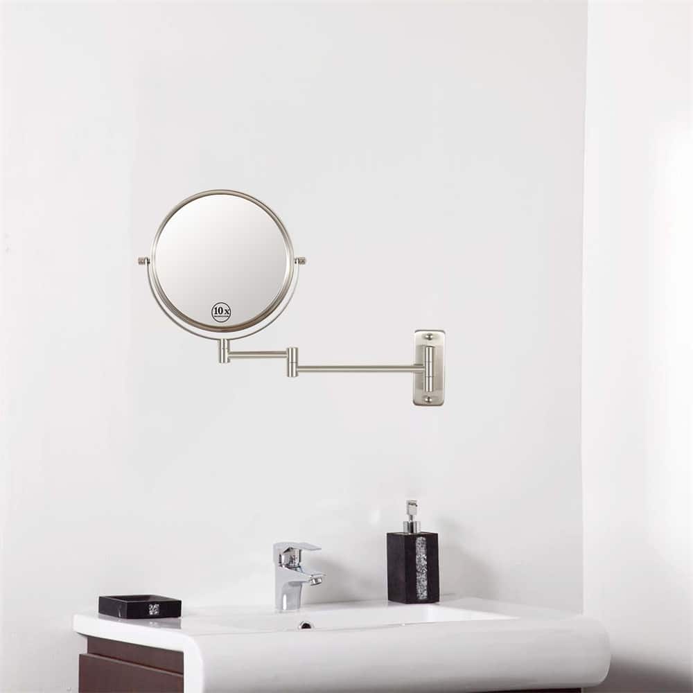 10x/1x Wall Mounted Magnifying Mirror Double-Side Mirrors for Wall