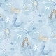 preview thumbnail 1 of 8, Galerie Wallcoverings Tiny Tots 2 Mermaids Non-woven Glittery Wallpaper Roll 33 feet x 21 inches - Blues/Purple/Glitter