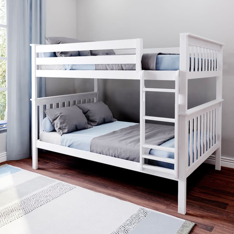 Max and Lily Full over Full Bunk Bed - White