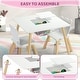 preview thumbnail 2 of 12, Kids Table and 2 Chairs Set with Storage & Removable Tabletop