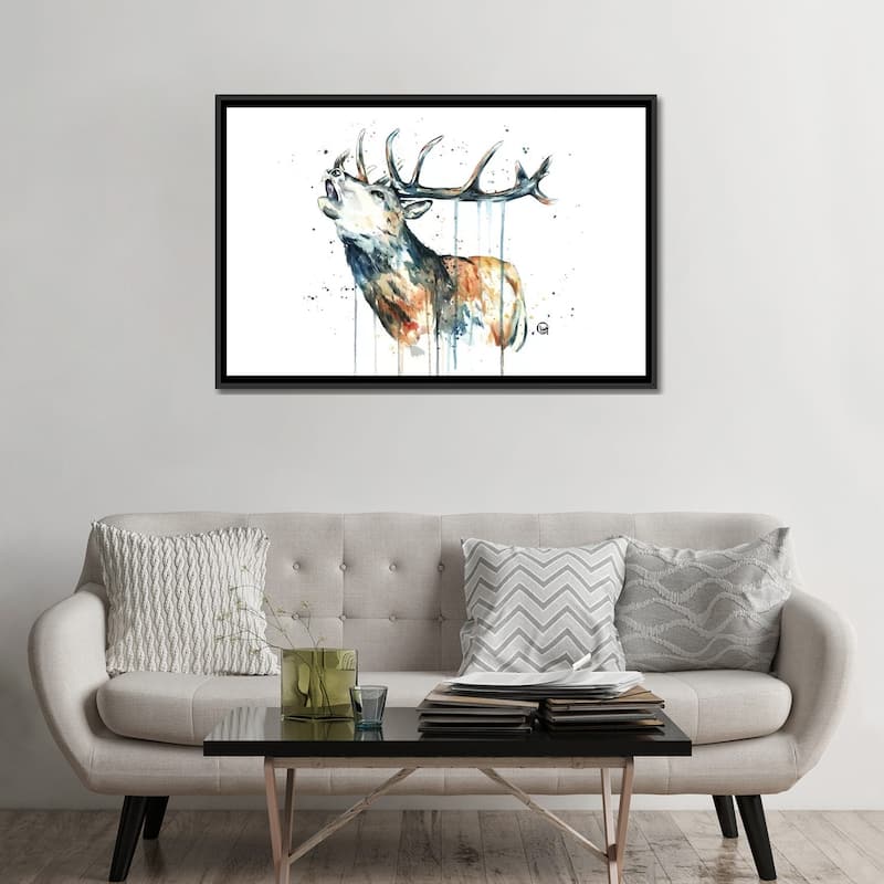 iCanvas "Elk Calling" by Lisa Whitehouse Framed Canvas Print