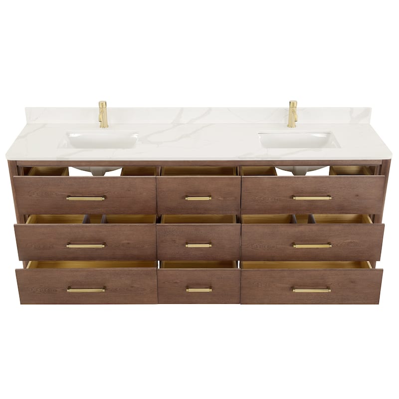 Miseno MV-NM-706584 Porto 84" Free Standing Double Basin Vanity Set