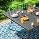 preview thumbnail 50 of 54, MAISON ARTS 9-Piece Patio Dining Set, 60 Inch Square Metal Table and 8 Metal Dining Chairs