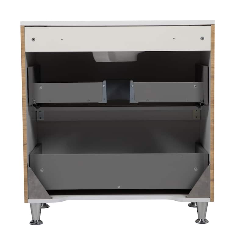 Modern Free standing Bathroom Vanity with Washbasin | Delux Collection with Mirror