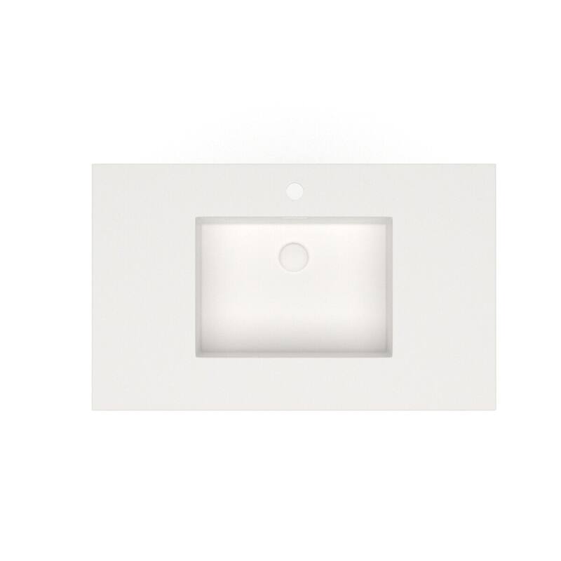 Serenity Solid-Surface Bathroom Vanity Top with Sink
