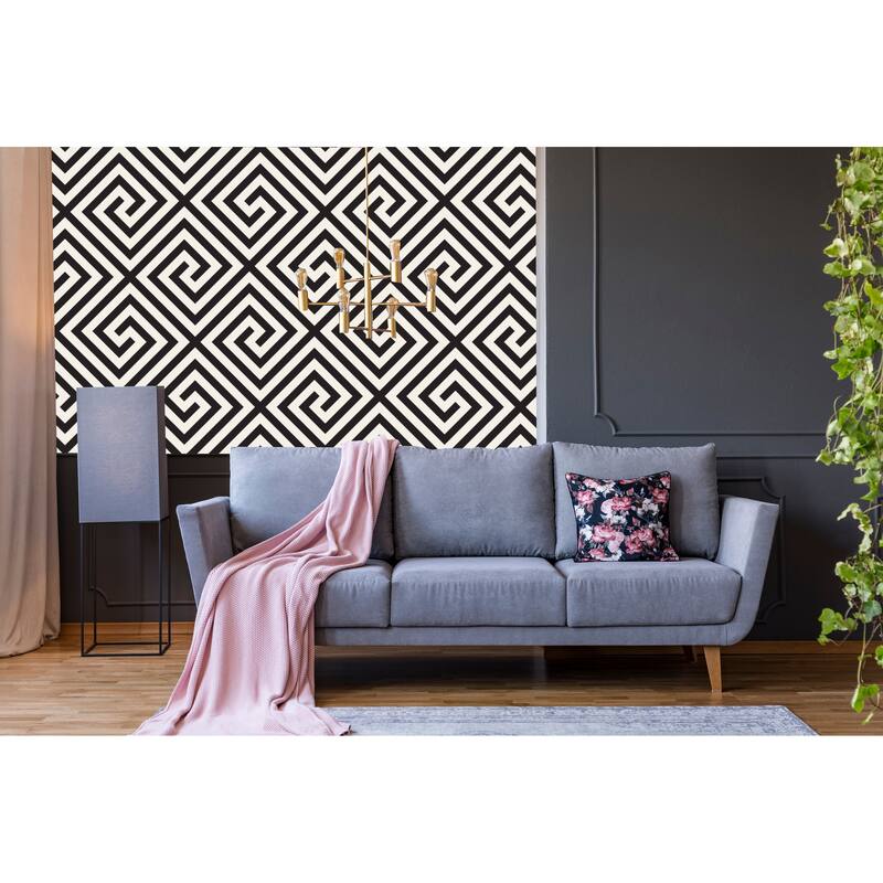 Modern geometrical shape Peel and Stick wallpaper - 10'ft H x 24''inch W