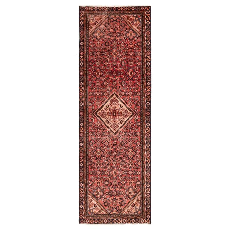 ECARPETGALLERY Hand-knotted Andelz Red Wool Rug - 3'1 x 10'0