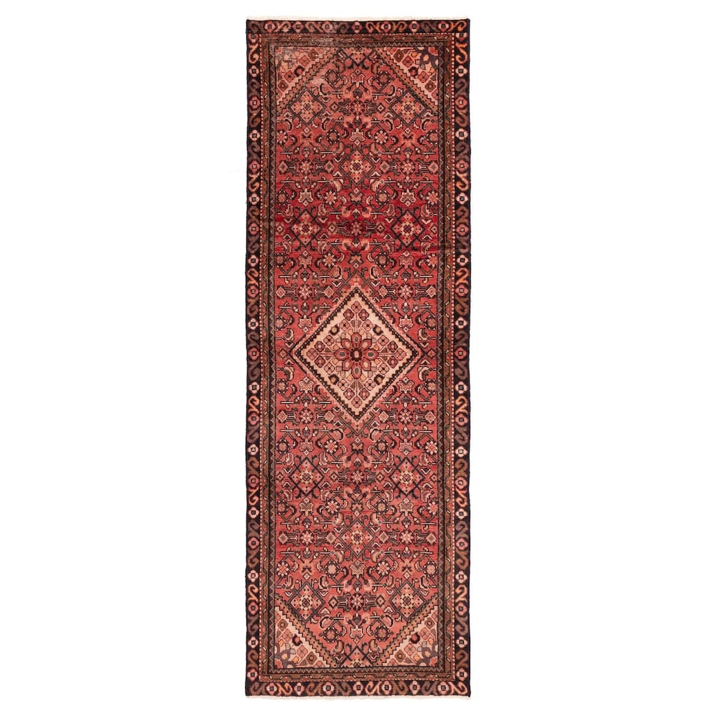 ECARPETGALLERY Hand-knotted Andelz Red Wool Rug - 3'1 x 10'0