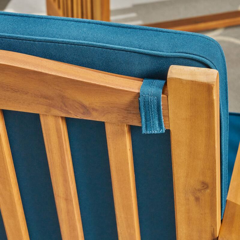 Carolina Outdoor 6-Seater Acacia Wood Chat Set by Christopher Knight Home