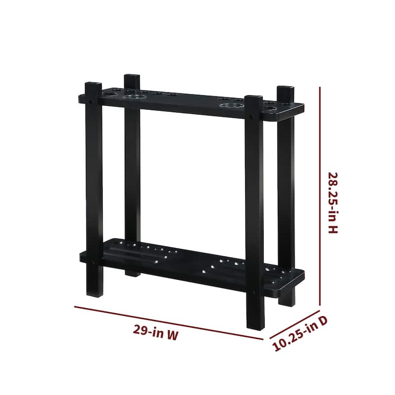 Hathaway Classic 28-in Floor Billiard Cue Rack - Black