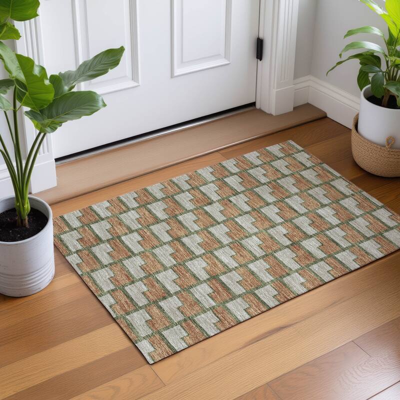 Machine Washable Indoor/ Outdoor Modern Cody Chantille Rug