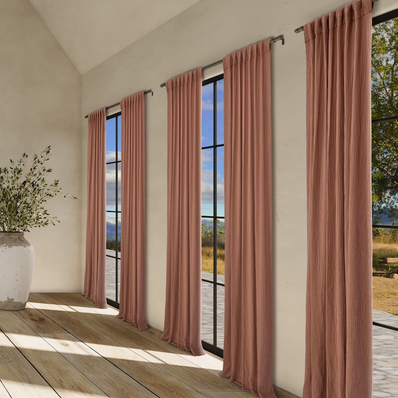 South Seas Window Panel - Terracotta - 84 Inches