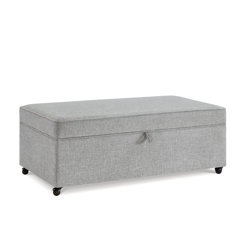 Modern Large Comfort Sofa Ottoman with Storage,Storage Ottoman With Wheels For Living Room,Couch Storage Ottoman