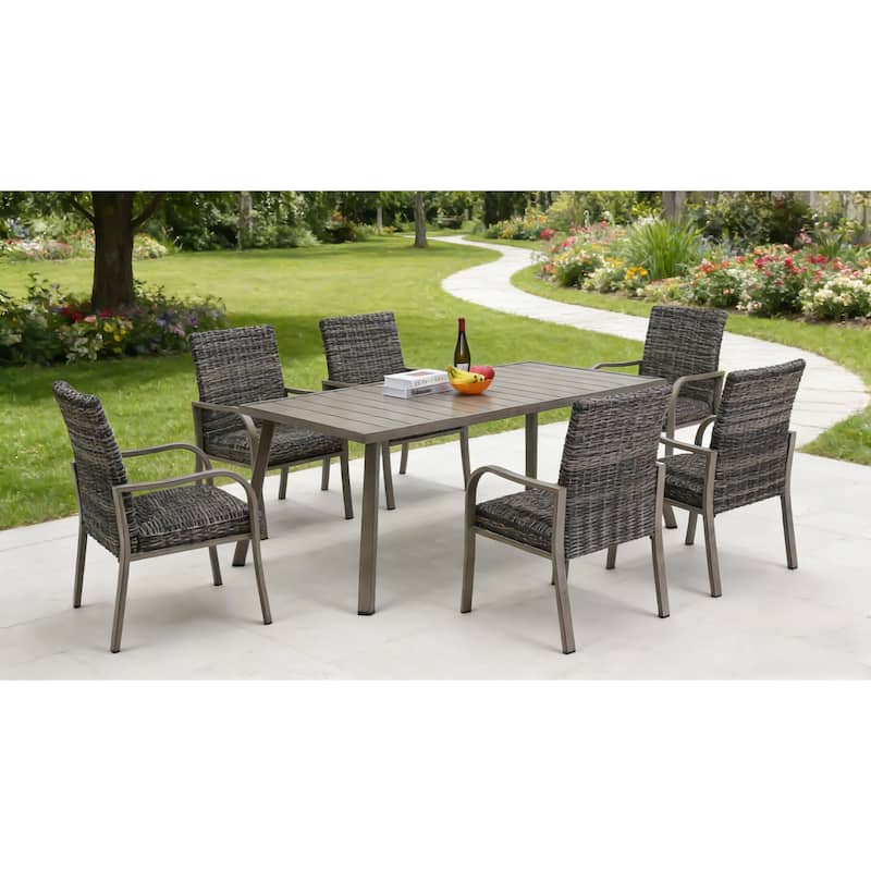 Outdoor Folding Iron Dining Table Weather-Resistant & Space-Saving for Patio Use