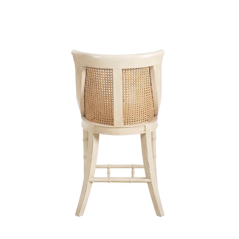 Furniture Classics Wood Cream Spoonback Counter Barstool