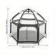 preview thumbnail 3 of 5, Folding Playhouse with Sunshade and Mesh Panels Ideal for Indoor and Outdoor Activities - 53.14”L x 53.14”W x 33.46”H