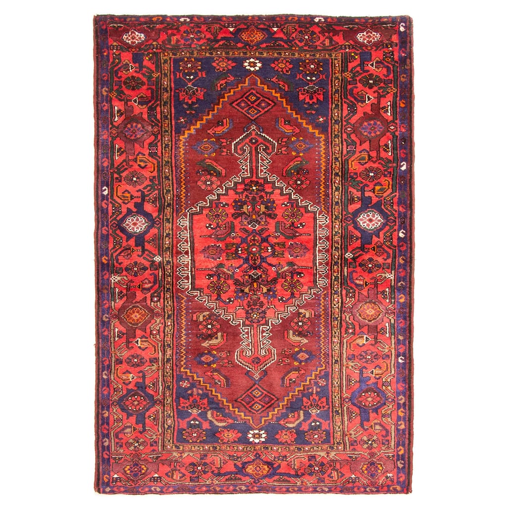 ECARPETGALLERY Hand-knotted Anadol Red Wool Rug - 4'5 x 6'9