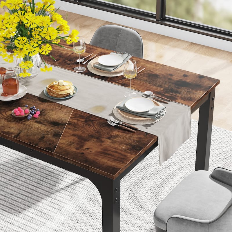 79 Inches Rectangular Modern Dining Table for 6-8 - 78.74" L x 39.37" W x 30.31"H