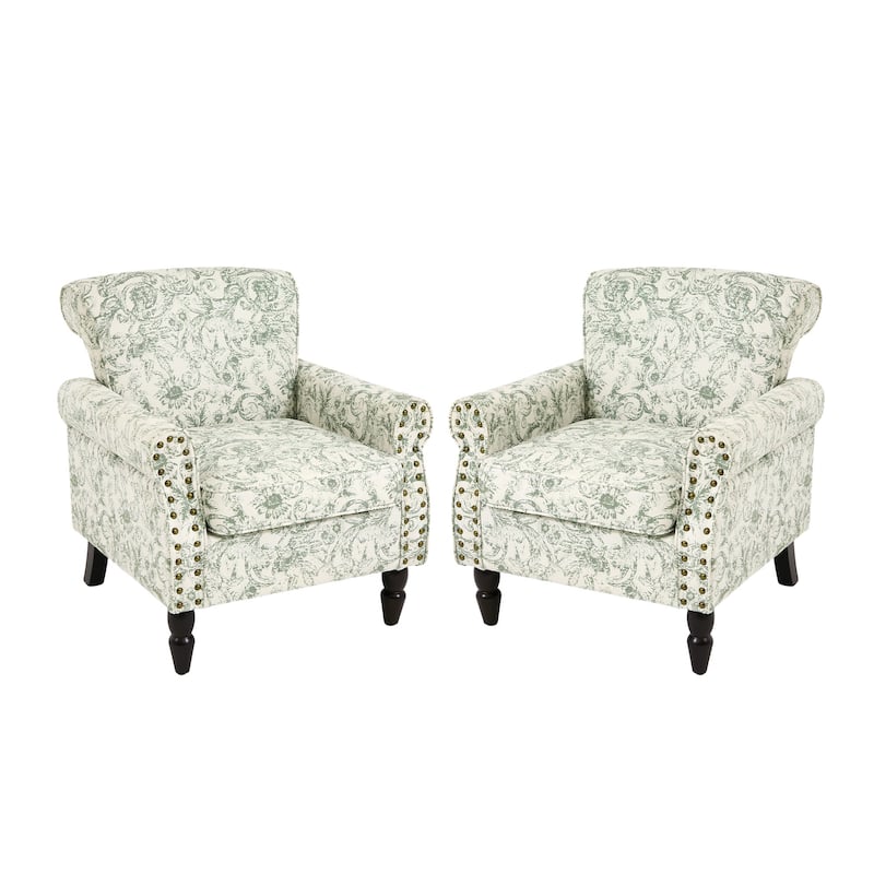 Living Room Armchair with Nailhead Trim - 29.9"W x 29.9"H x 32.9"D