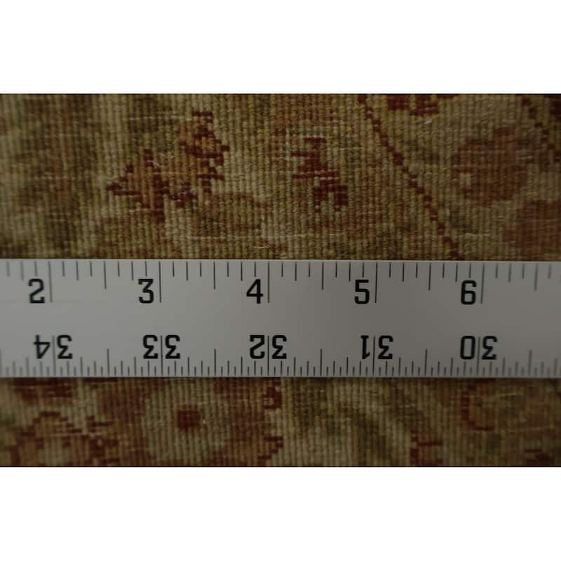 Hand Knotted Oriental 100% Wool Carpet Traditional All-Over Oranges & Rust Ziegler Area Rug - 5' 2'' X 5' 2''