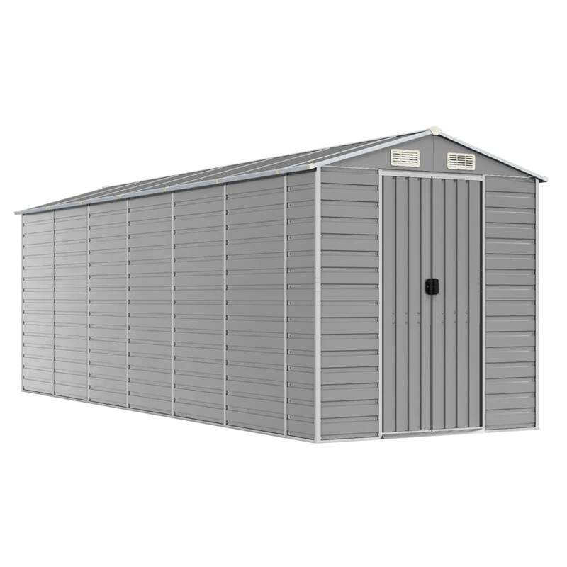 vidaXL Garden Shed Metal Outdoor Storage Shed Anthracite Galvanized Steel