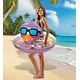 preview thumbnail 6 of 5, POZA Inflatable Duck Pool Float Tube for Kids and Adults - Purple Gold - 36 inches