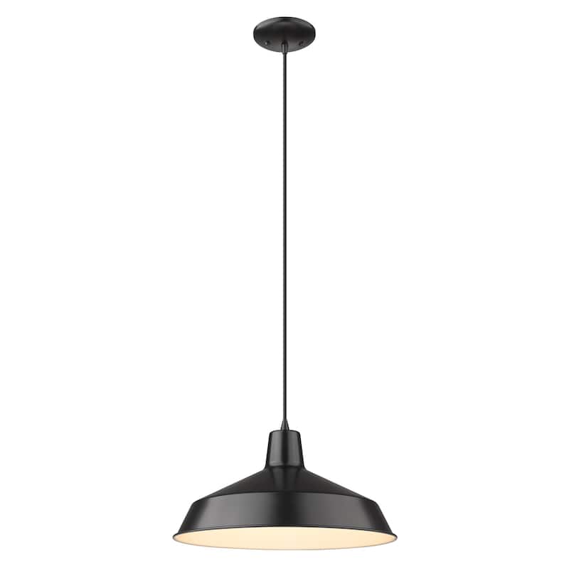 HomeRoots Industrial Matte Black Hanging Light - 15.75' X '8.75' X '15.75