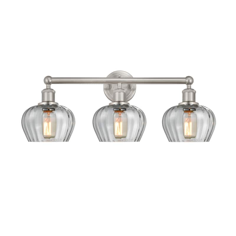 Innovations Lighting 616-3W-10-25 Fenton Vanity Fenton 3 Light 25" - Brushed Satin Nickel / Clear