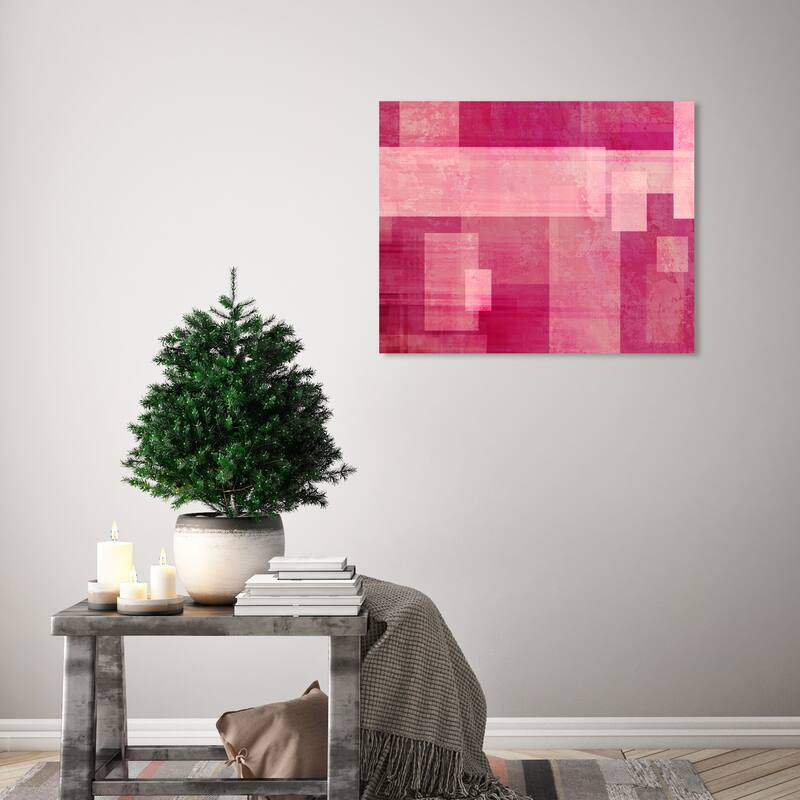 Wynwood Studio Canvas Abstract Pink Sapphire Pink and Modern & Contemporary Wall Art Canvas Print - 16 x 20