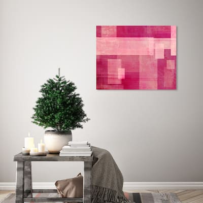 Wynwood Studio Canvas Abstract Pink Sapphire Pink and Modern & Contemporary Wall Art Canvas Print