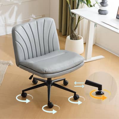 Oil Waxed Leather Reclining Swivel Chair with Ottoman 360 Degree Adjustable Lounge Chair for Living Room and Home Office