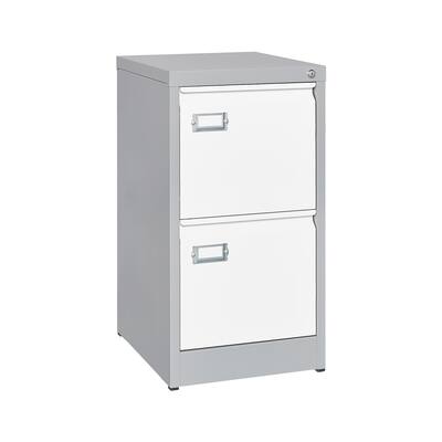 2-Drawer File Cabinet, 16.3" Deep Vertical Filing Cabinet with Lock, Metal File Cabinet for Home Office, 2 Storage Drawers