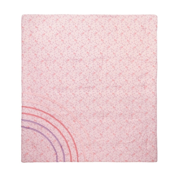 Rainbow Ruffle Pink Ultra Soft Microfiber Comforter Set