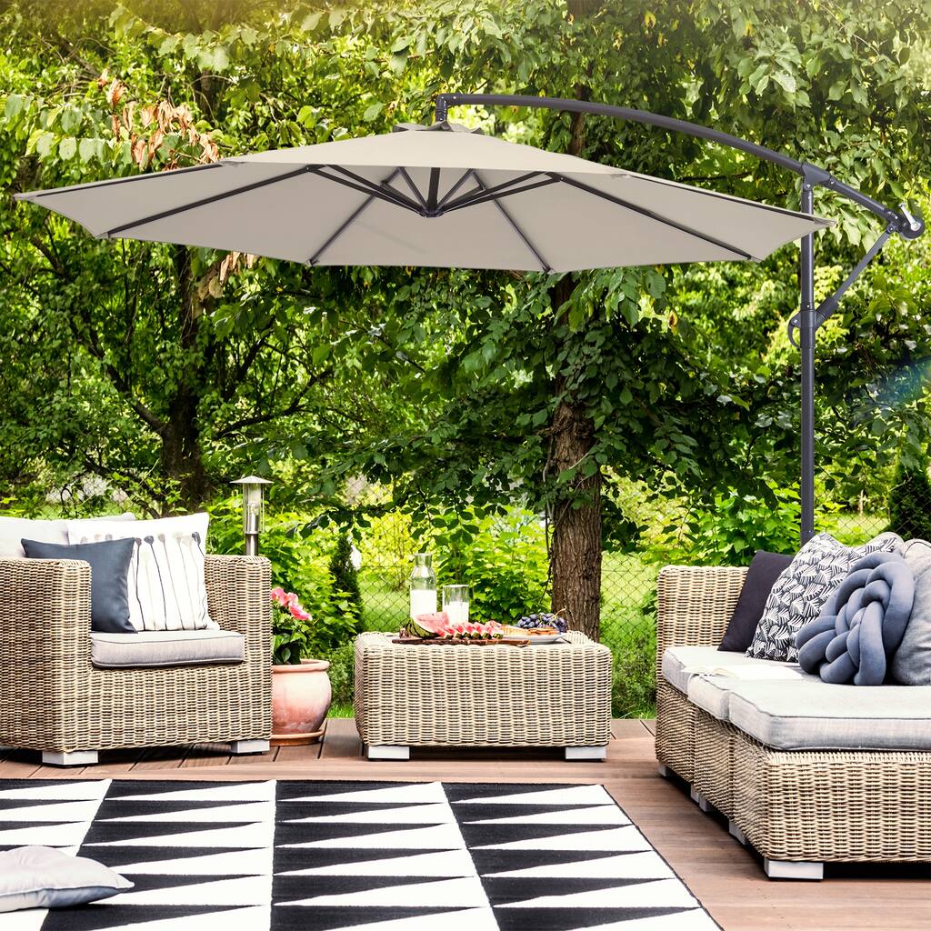 BONOSUKI 10ft Patio Umbrella,Hanging Market Umbrellas w/Tilt Adjustment