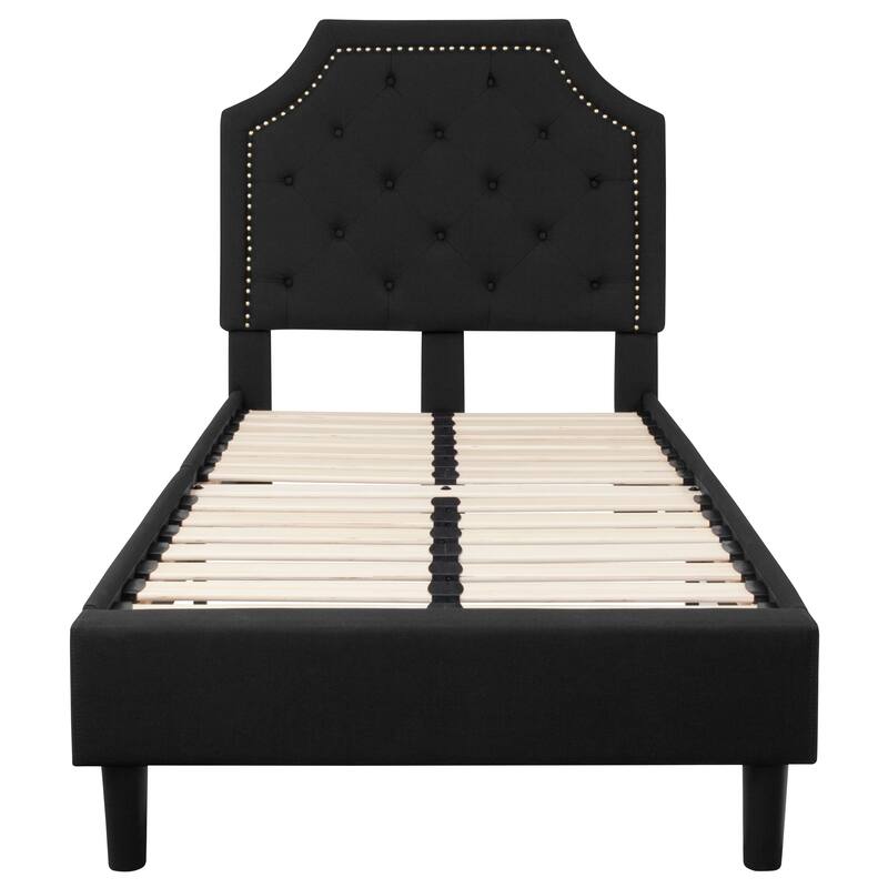 Arched Tufted Upholstered Platform Bed