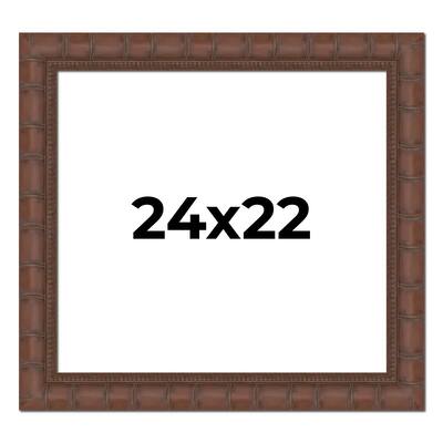 24x22 Frame Pewter Solid Wood Picture Frame Width 1.625 Inches | Interior Frame Depth 0.6875 Inches