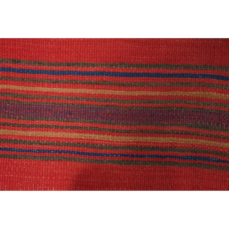 Hand Woven Oriental 100% Wool Carpet Southwestern Geometric Oranges & Rust Kilim Area Rug - 7' 9'' X 4' 9''